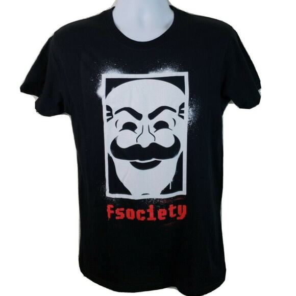 Official Lootcrate Exclusive Mr Robot TV Show F Society Black Tshirt Size Small - Picture 1 of 4